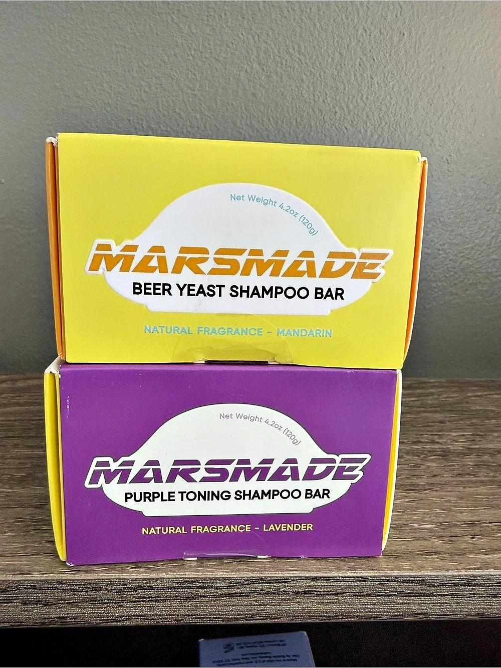 MARSMAD2 Beer Yeast Shampoo Bar and Purple Toning Shampoo Bar Shampoo Bar Set